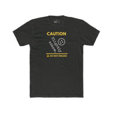 Caution Slightly Askew Tee | Do Not Engage Satirical Graphic T-Shirt