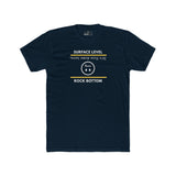 Rock Bottom Graphic Tee | Upside Down Surface Level Satire T-Shirt
