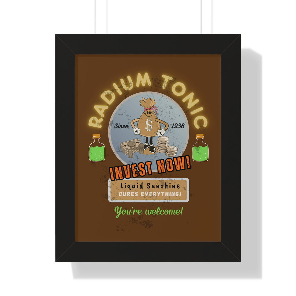 Vintage Radium Tonic framed Poster