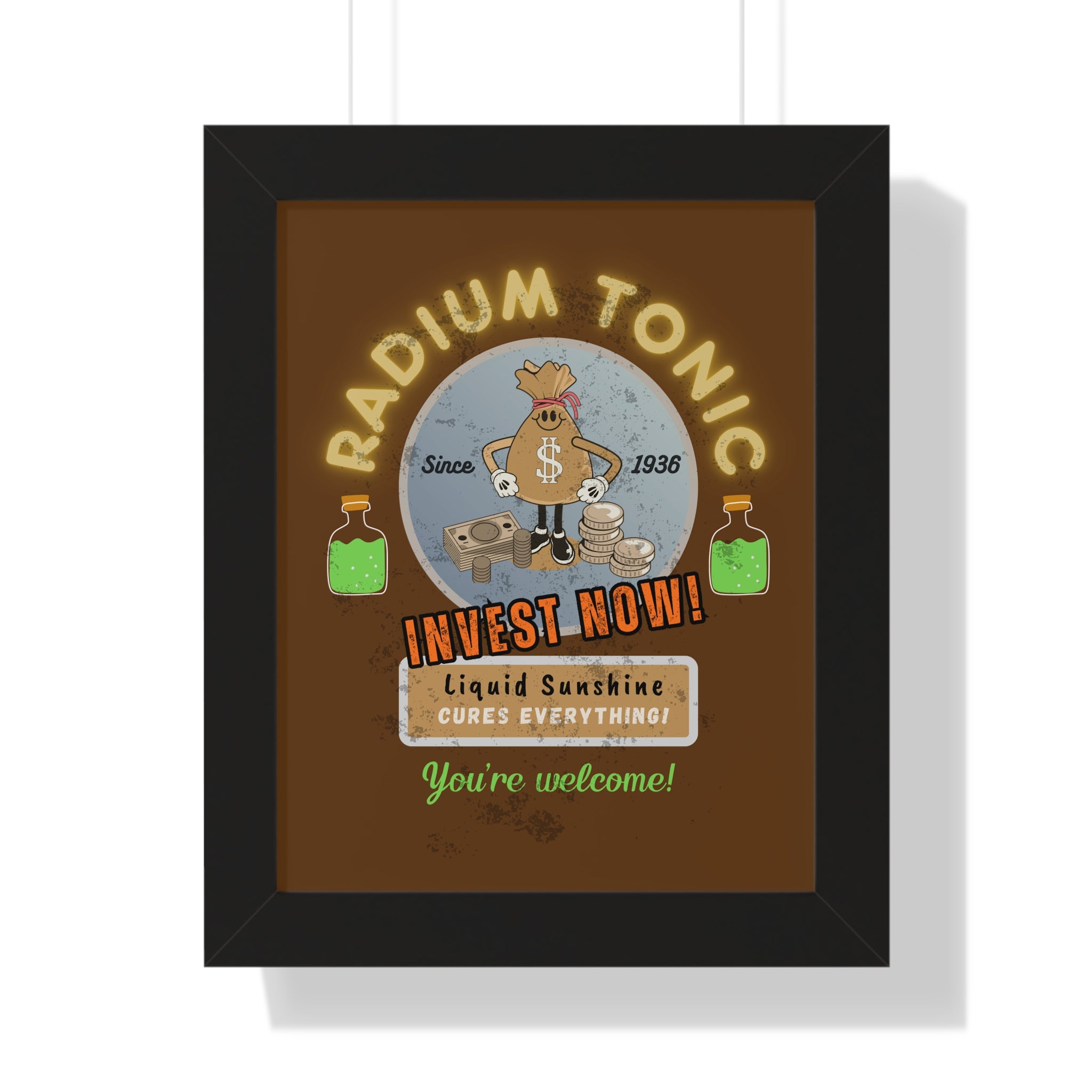 Vintage Radium Tonic framed Poster