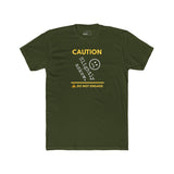Caution Slightly Askew Tee | Do Not Engage Satirical Graphic T-Shirt