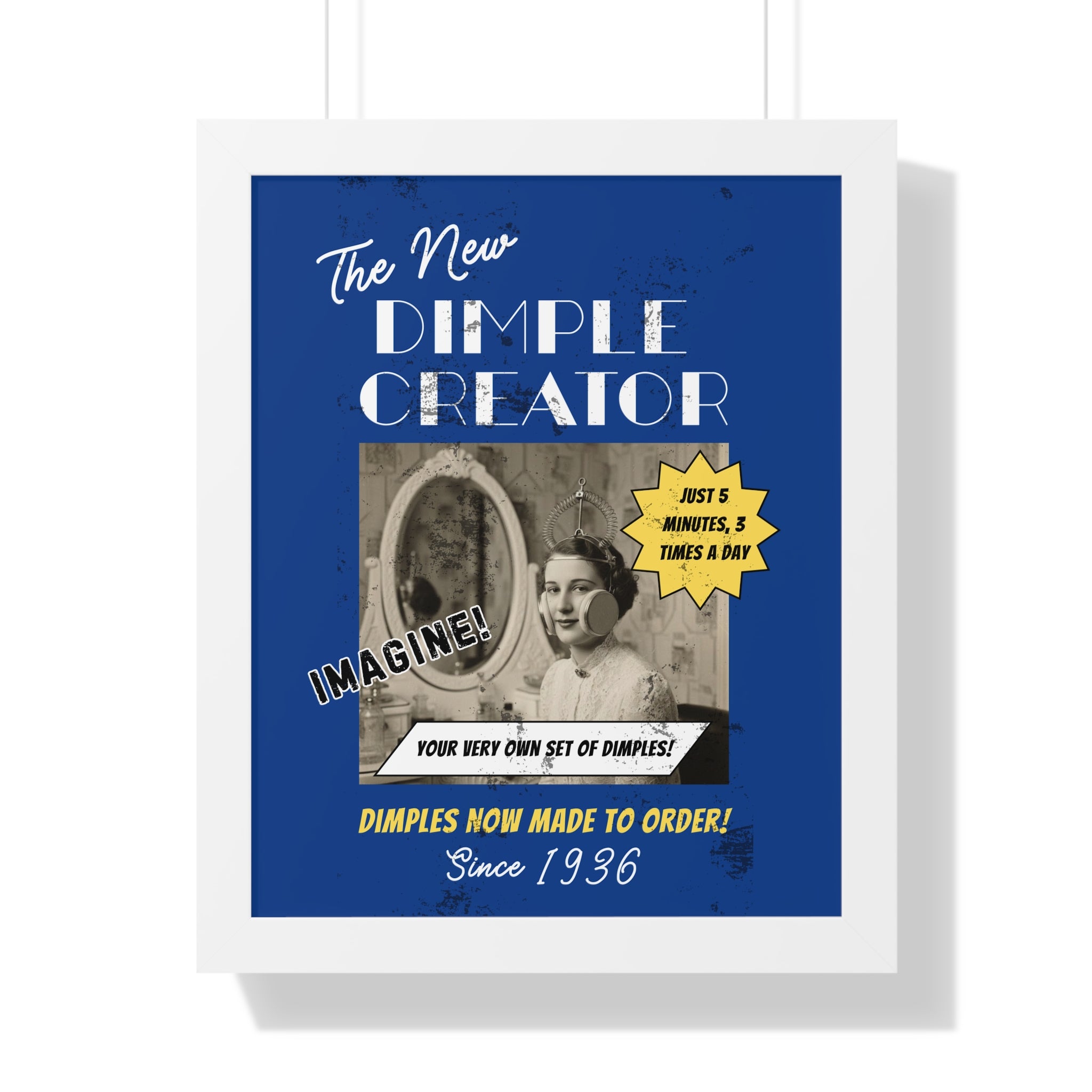 Vintage Dimple Maker Advertisement Framed Poster