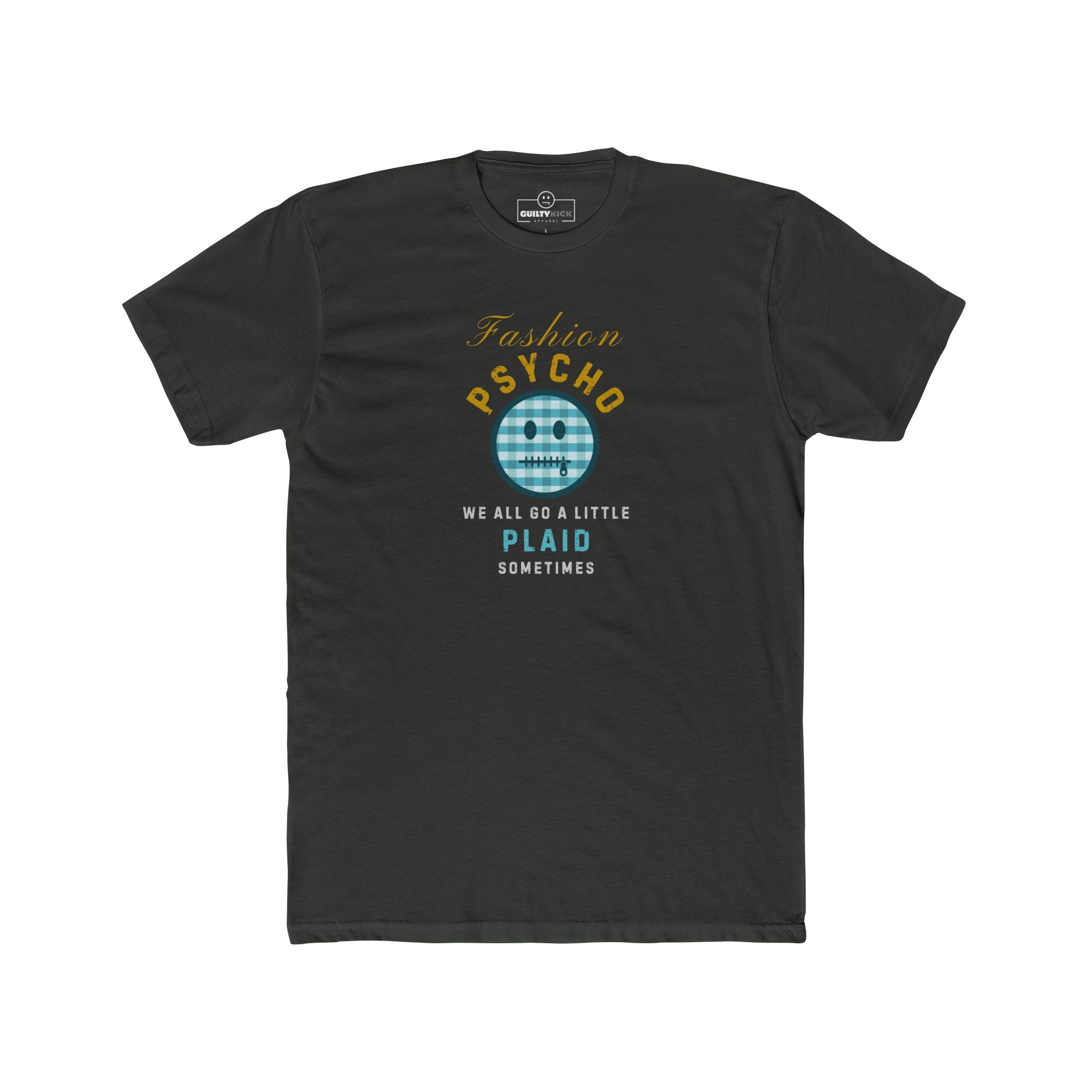 Fashion Psycho Plaid Graphic T-Shirt | Funny Halloween Movie Parody Horror Tee