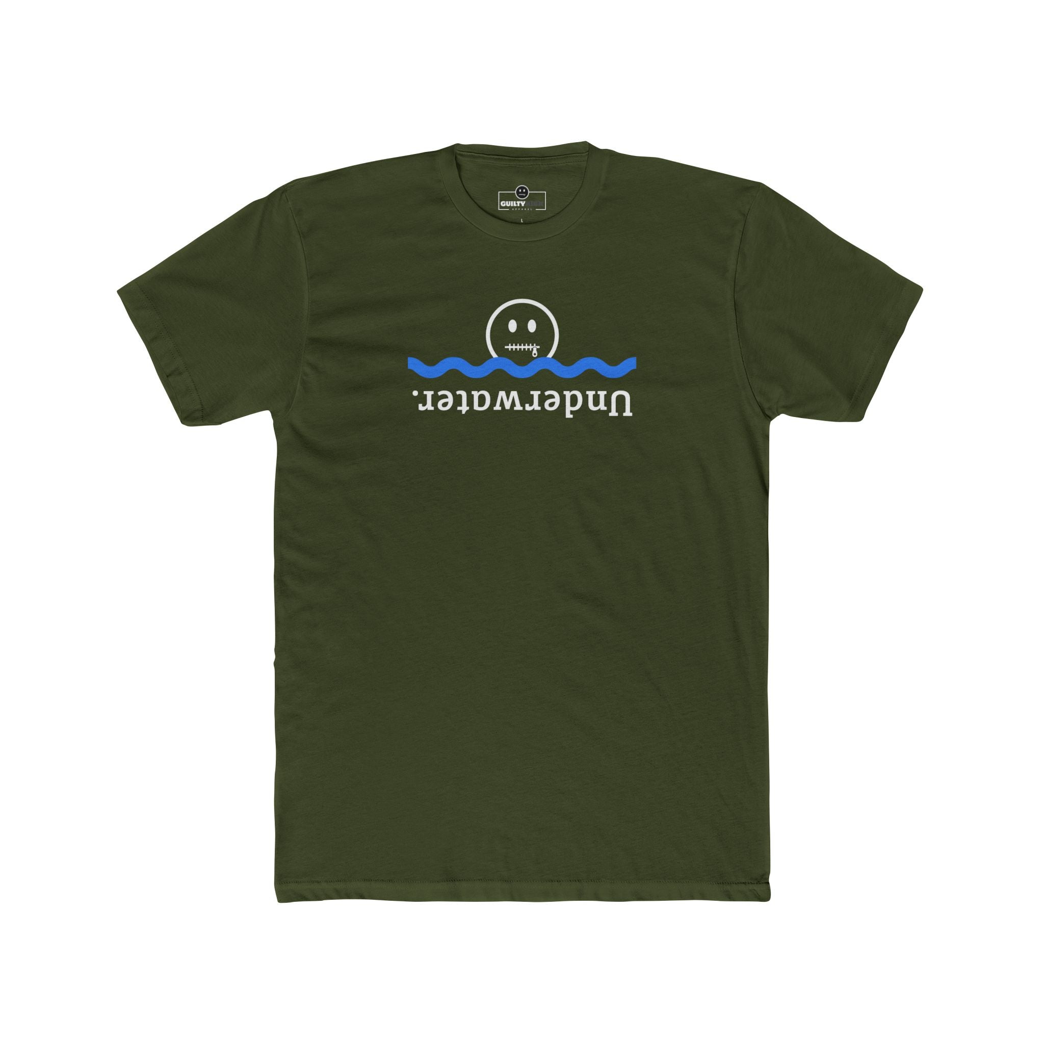 Underwater Inverted Text Graphic Tee Absurdist Introvert Zipper Smile T-Shirt