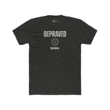 Depraved Shhh Zipper Mouth T-Shirt Dark Humor Satire Graphic Tee