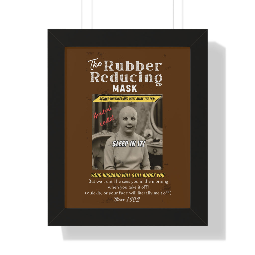 Vintage Woman in 1902 Mask Framed Vertical Poster