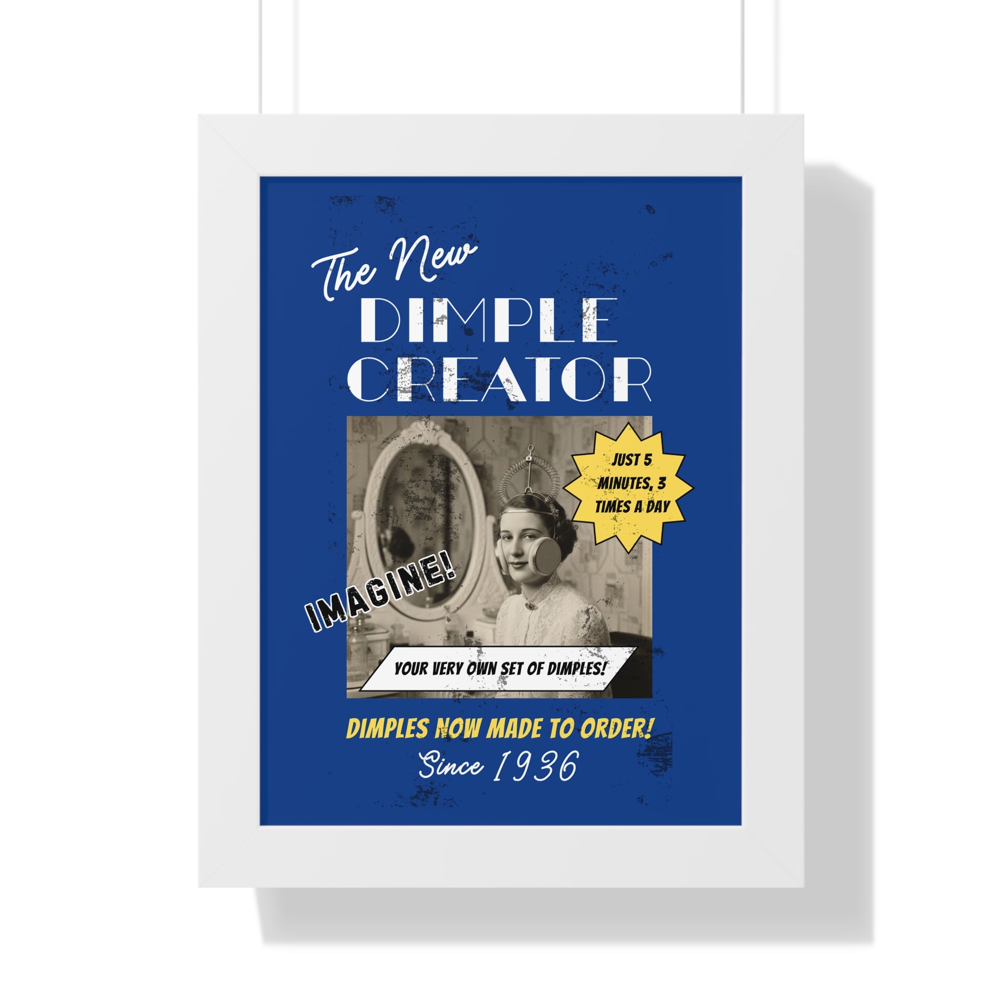 Vintage Dimple Maker Advertisement Framed Poster