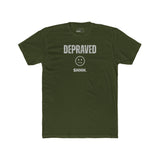 Depraved Shhh Zipper Mouth T-Shirt Dark Humor Satire Graphic Tee