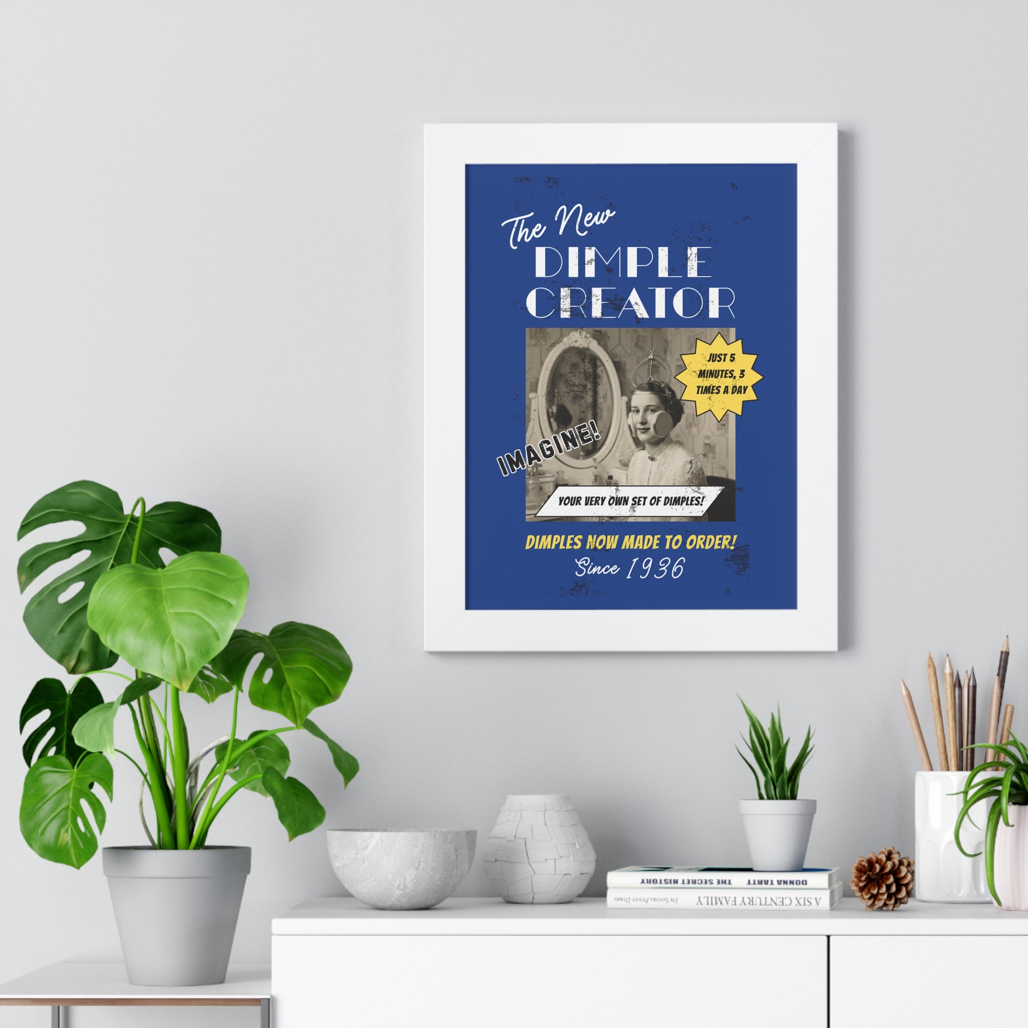 Vintage Dimple Maker Advertisement Framed Poster