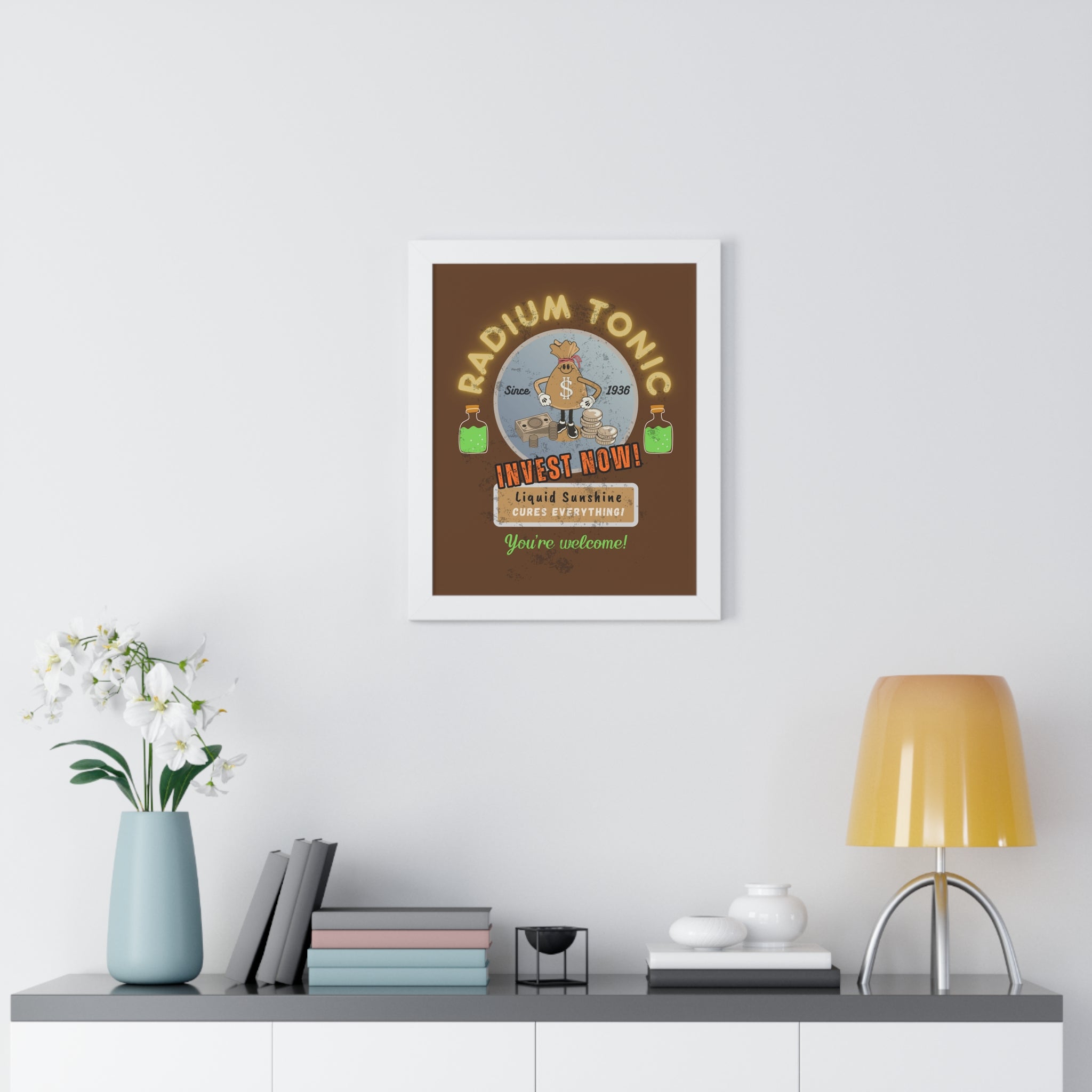 Vintage Radium Tonic framed Poster