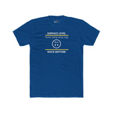 Rock Bottom Graphic Tee | Upside Down Surface Level Satire T-Shirt
