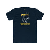 Caution Slightly Askew Tee | Do Not Engage Satirical Graphic T-Shirt