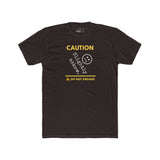Caution Slightly Askew Tee | Do Not Engage Satirical Graphic T-Shirt