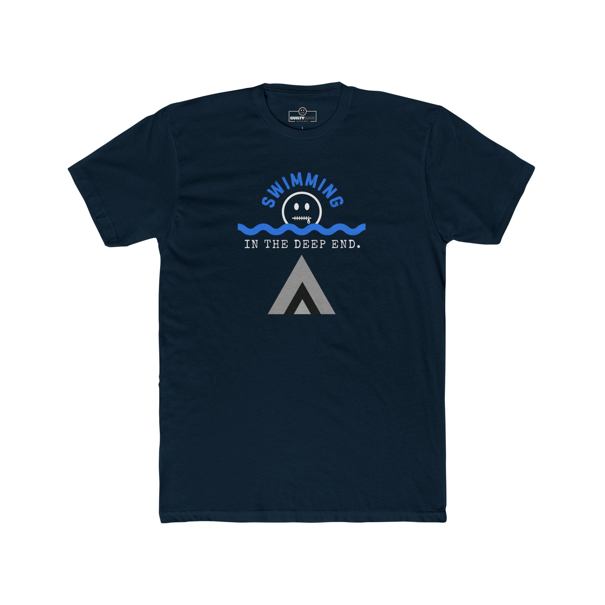 Swimming in the Deep End Tee  Absurdist Introvert Zipper Smile Graphic T-Shirt