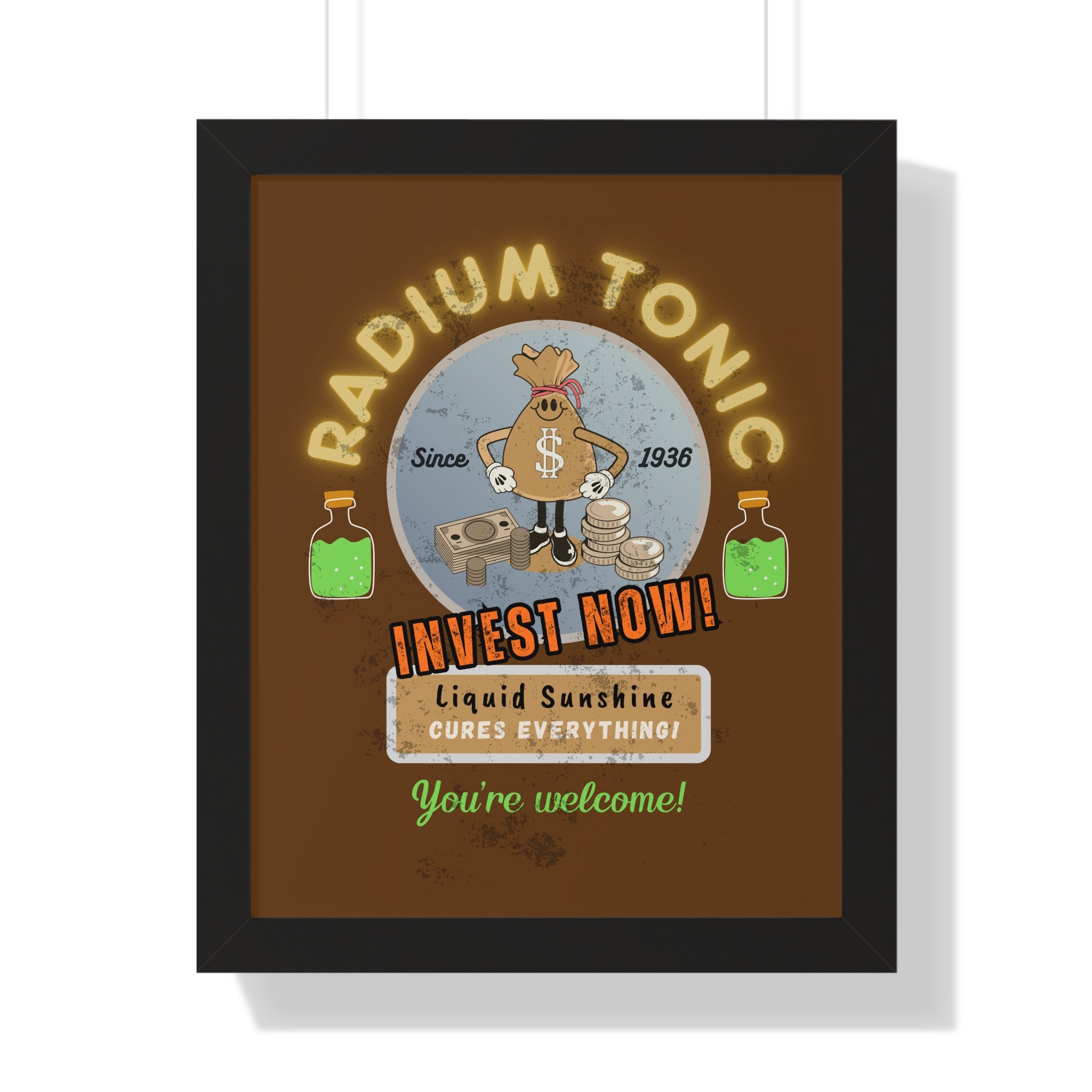 Vintage Radium Tonic framed Poster