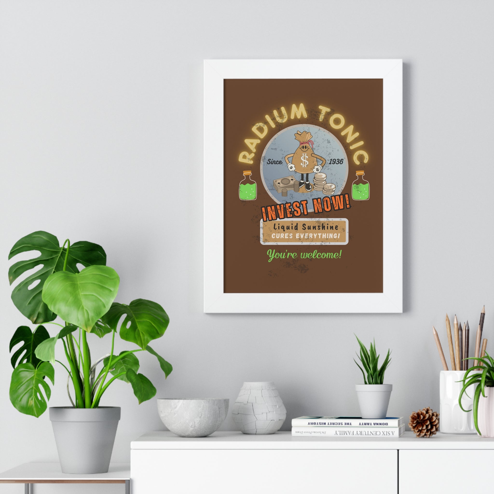 Vintage Radium Tonic framed Poster