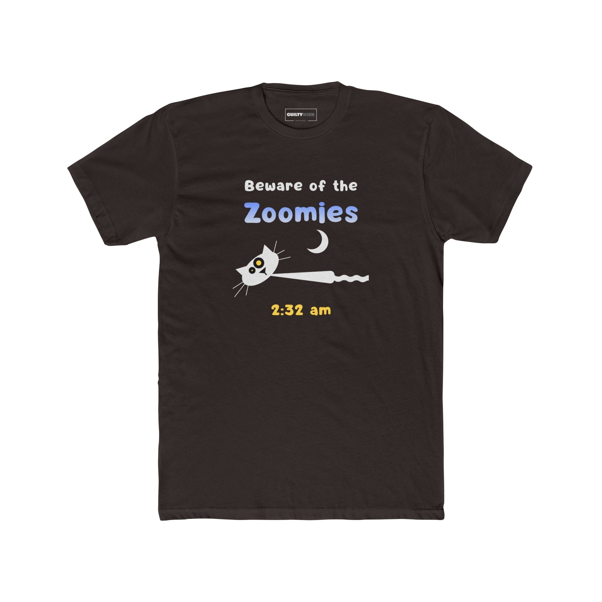 2:32 AM Beware of the Zoomies Cat Owner Tee Retro Minimalist Mid - Century Modern Graphic Shirt - Guilty Kick Apparel
