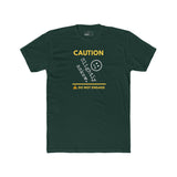 Caution Slightly Askew Tee | Do Not Engage Satirical Graphic T-Shirt