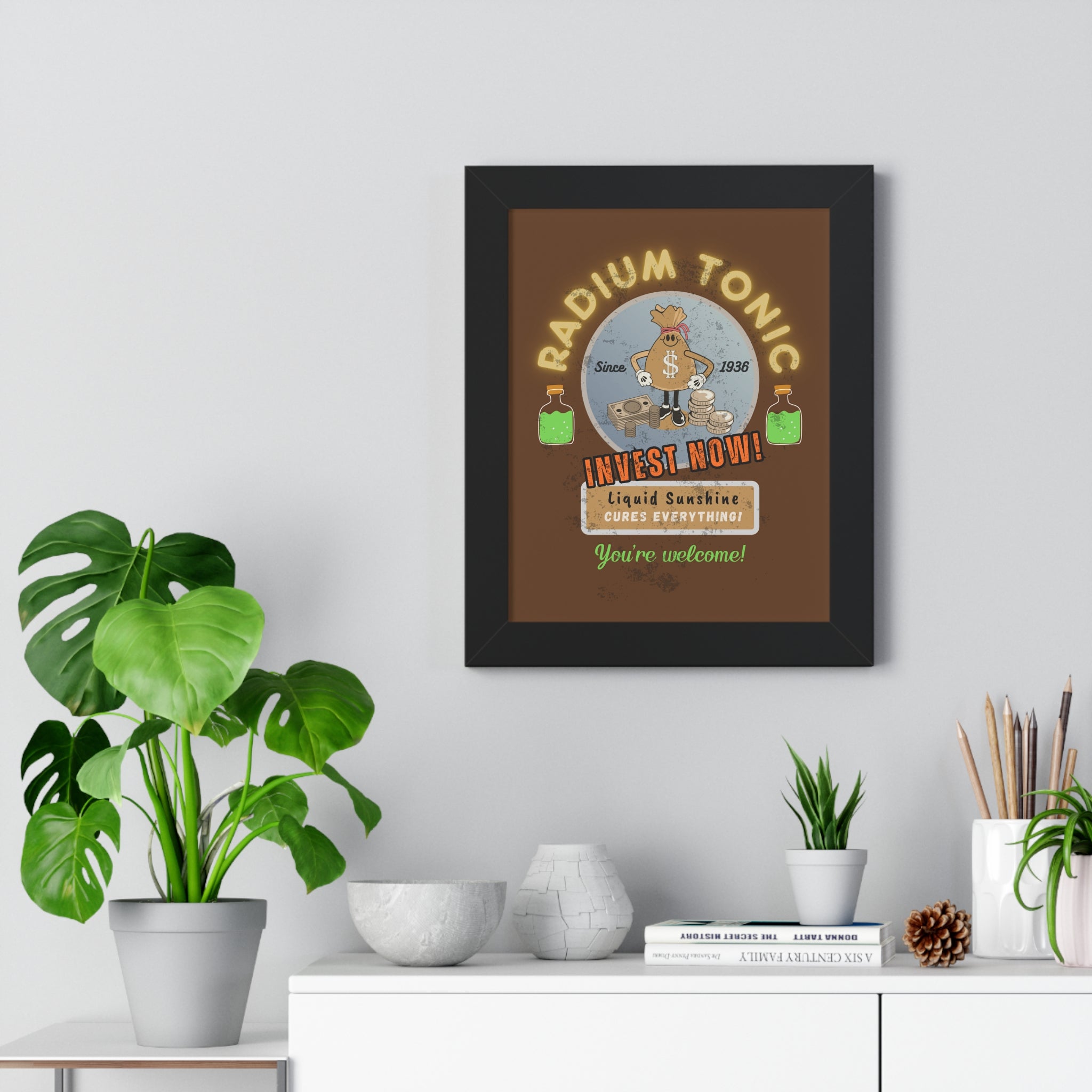 Vintage Radium Tonic framed Poster