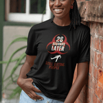 28 Seconds Later: Still Eating People, Funny Minimalist Zombie Movie Parody T-Shirt - Guilty Kick Apparel