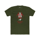 28 Seconds Later: Still Eating People, Funny Minimalist Zombie Movie Parody T-Shirt - Guilty Kick Apparel