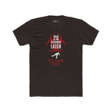 28 Seconds Later: Still Eating People, Funny Minimalist Zombie Movie Parody T-Shirt - Guilty Kick Apparel