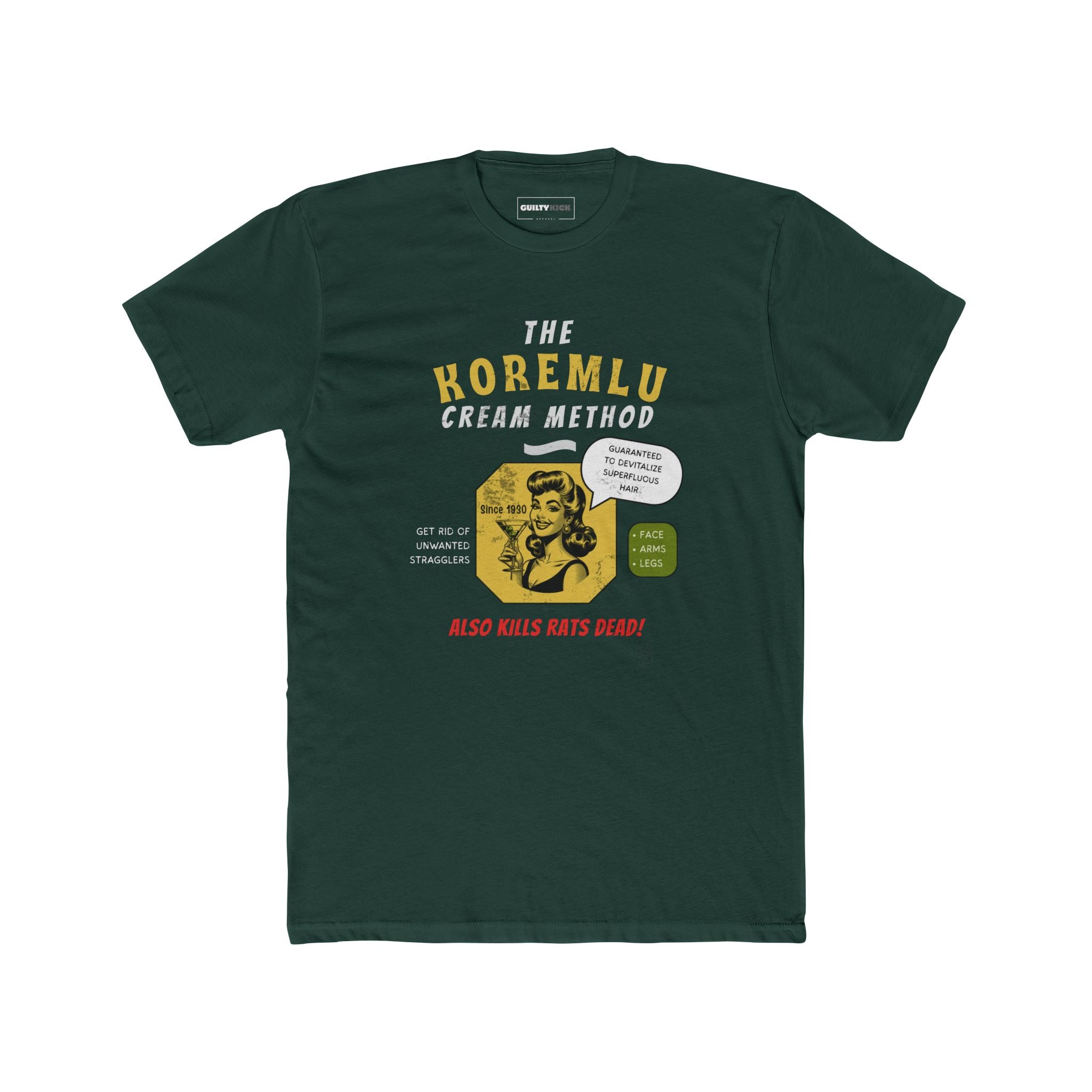 Koremlu Cream: A Vintage Parody T-Shirt of a 1930s Beauty Nightmare