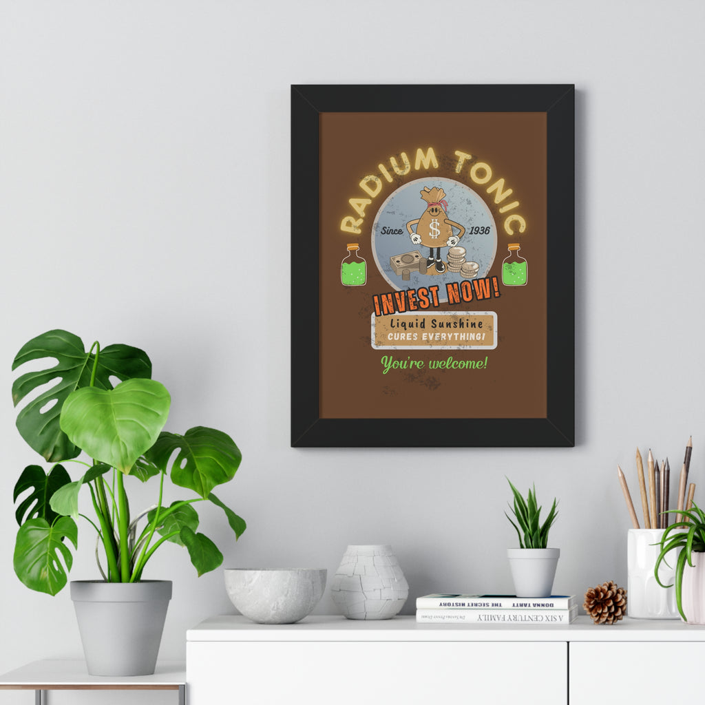 Vintage Radium Tonic framed Poster