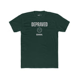 Depraved Shhh Zipper Mouth T-Shirt Dark Humor Satire Graphic Tee