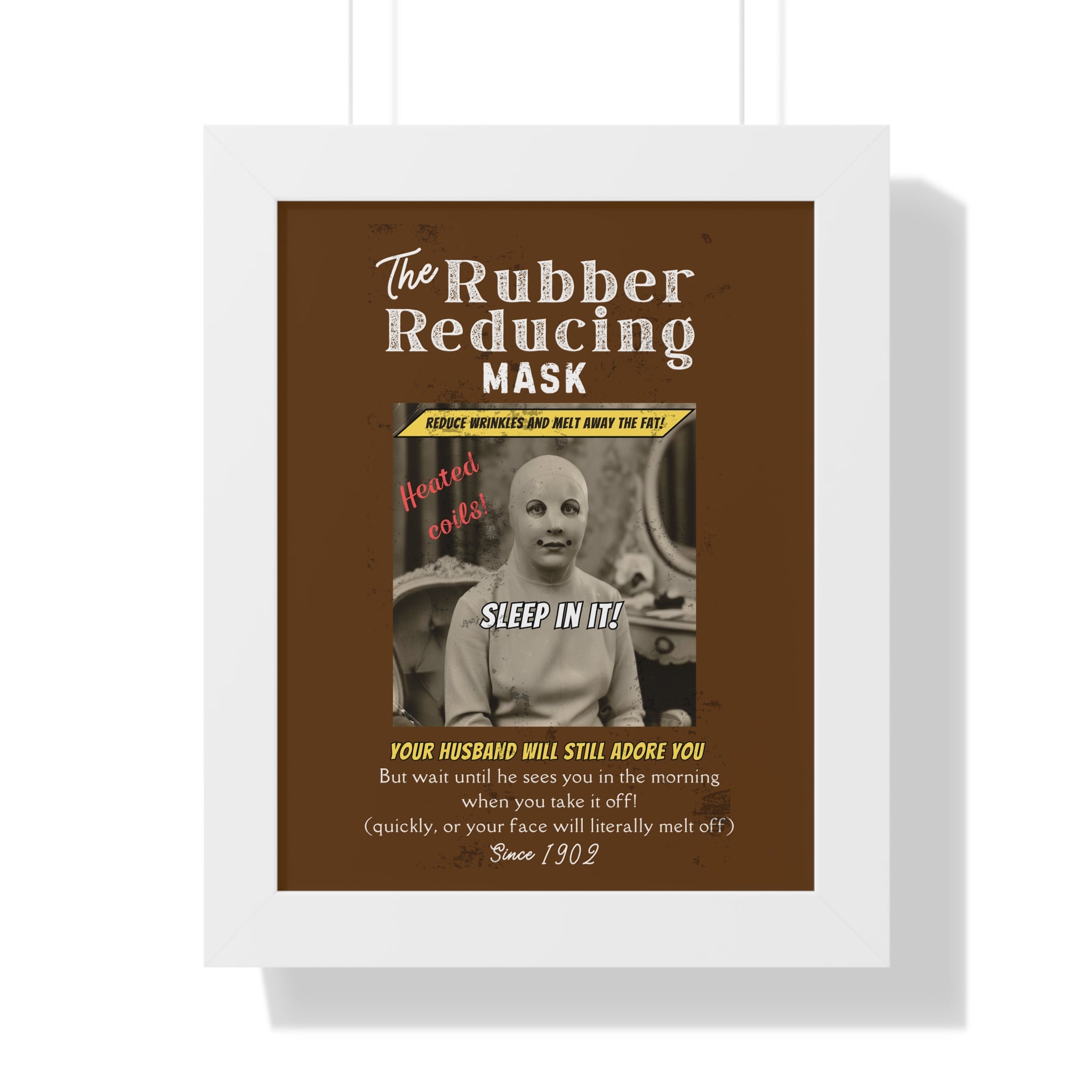 Vintage Woman in 1902 Mask Framed Vertical Poster