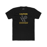 Caution Slightly Askew Tee | Do Not Engage Satirical Graphic T-Shirt