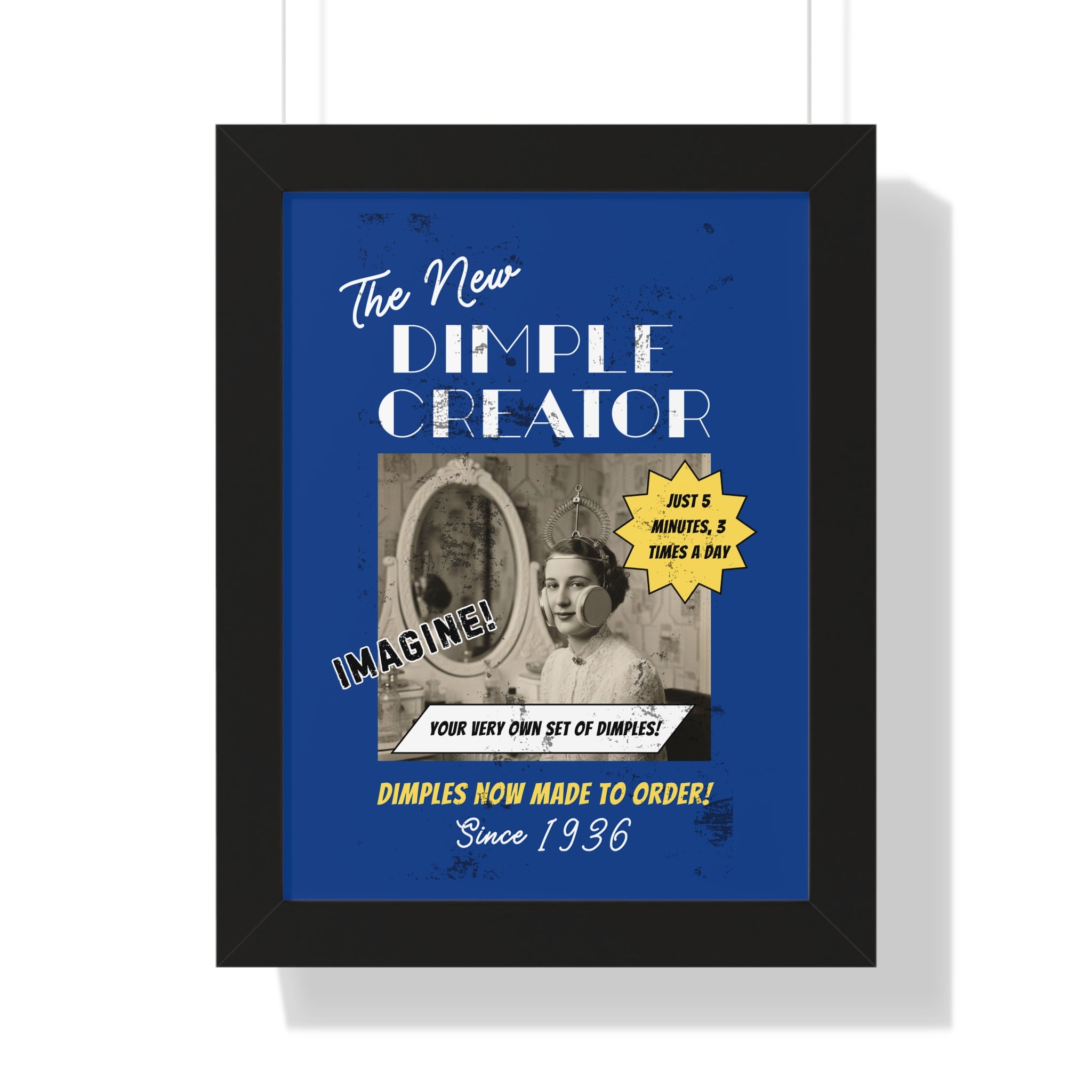 Vintage Dimple Maker Advertisement Framed Poster