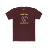 Caution Slightly Askew Tee | Do Not Engage Satirical Graphic T-Shirt
