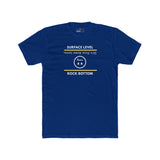 Rock Bottom Graphic Tee | Upside Down Surface Level Satire T-Shirt