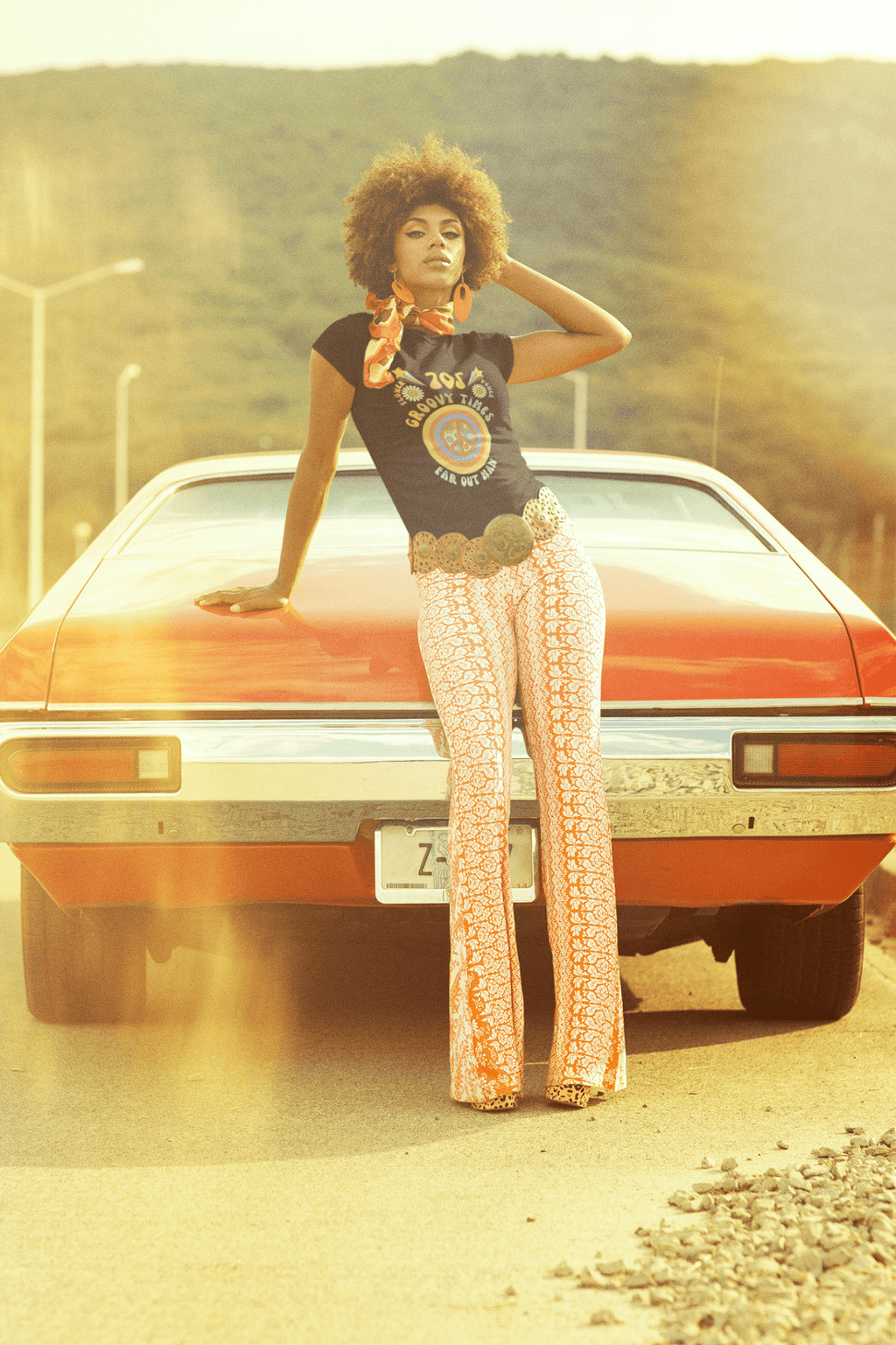 70s Groovy Times Vintage Style T-Shirt, Retro Peace Sign, Flower Power Graphic Tee - Guilty Kick Apparel