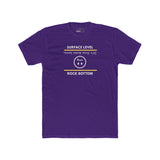 Rock Bottom Graphic Tee | Upside Down Surface Level Satire T-Shirt