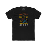 Halloween in Salem 1692 Kinky T-Shirt | Sarcastic Witch Trials Shackles Graphic Tee, Funny Dark Humor Puritan Halloween Shirt