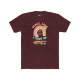 Peace Love and Shut Up Retro T-Shirt Hippie Town USA Satirical Tee