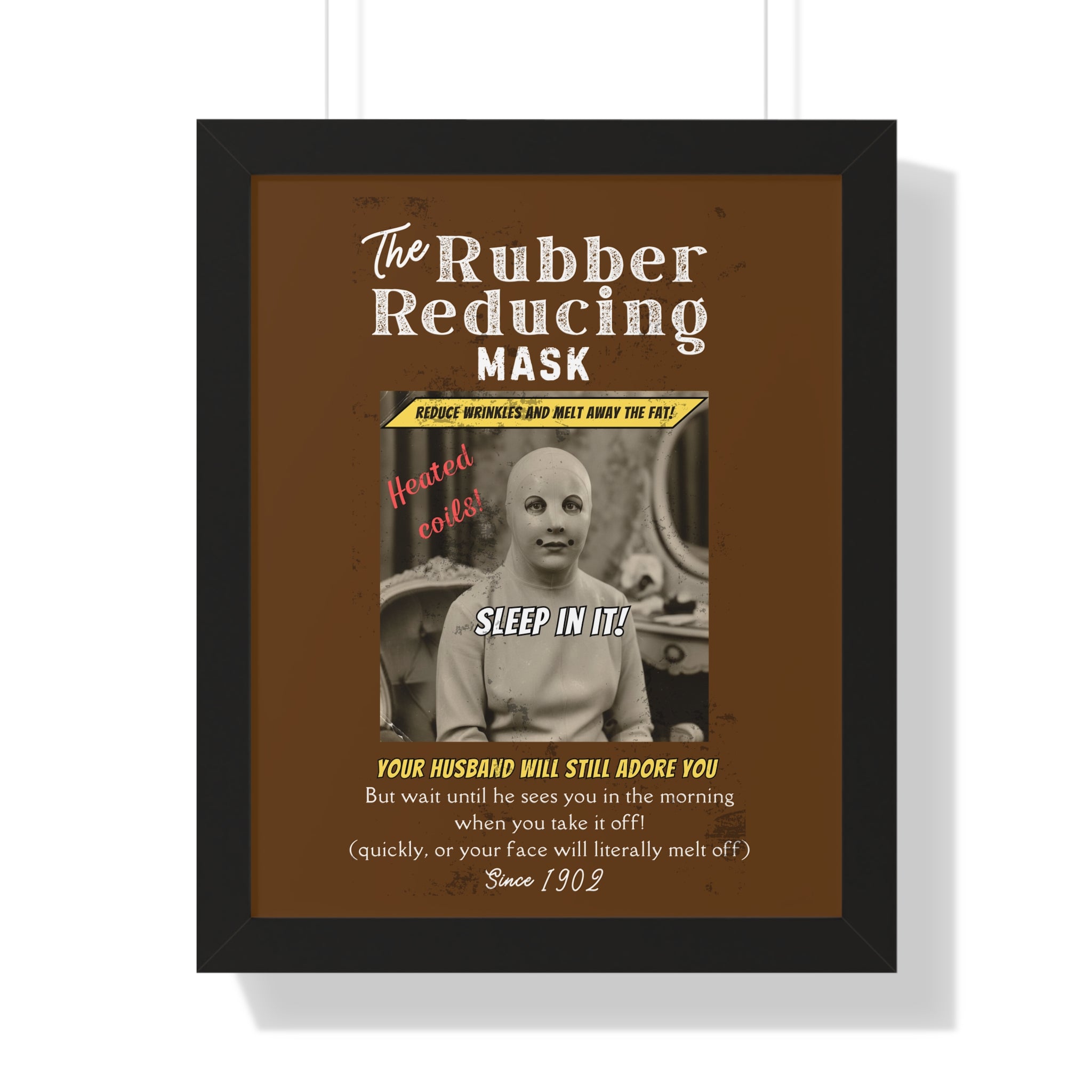 Vintage Woman in 1902 Mask Framed Vertical Poster