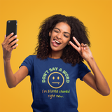 Don't Say A Word I'm A Little Stoned Right Now T-Shirt Funny Sarcastic Weed Humor Tee