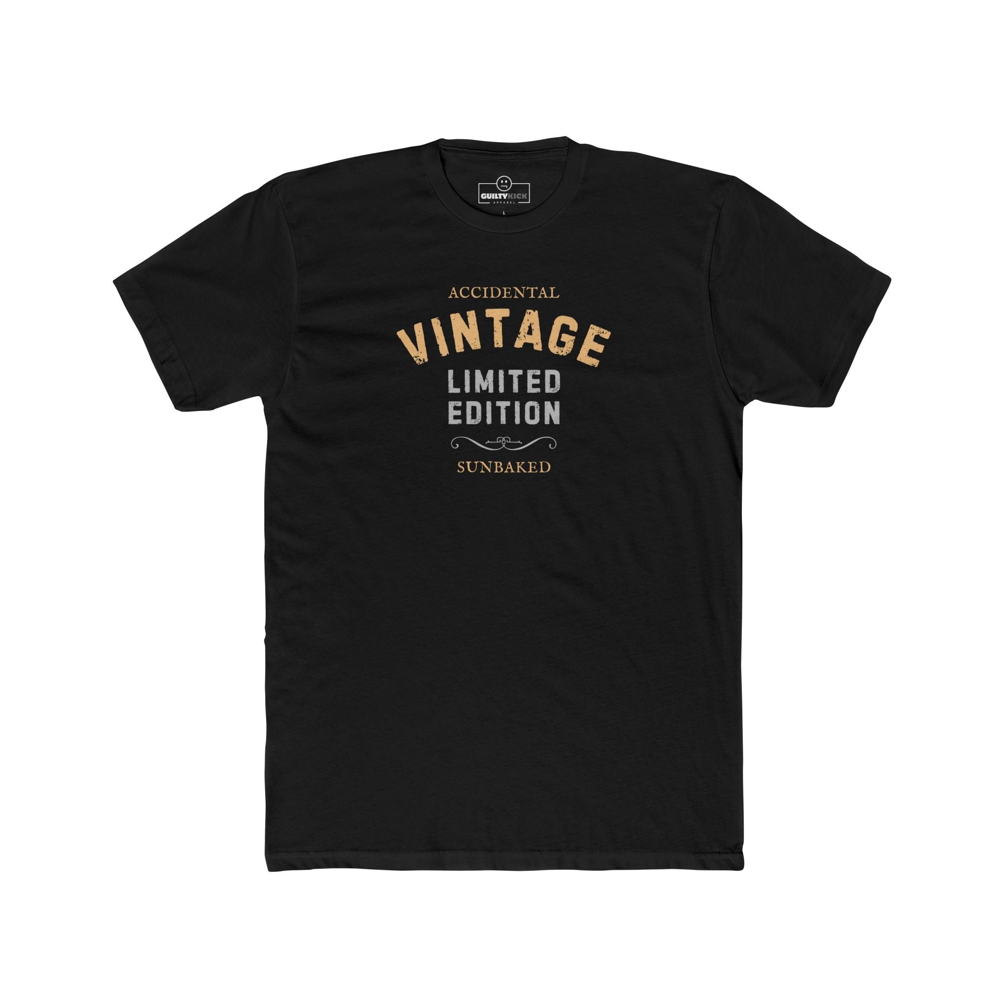 Accidental Vintage Limited Edition Satirical T-Shirt Premium Sunbaked Distressed Graphic Tee - Guilty Kick Apparel