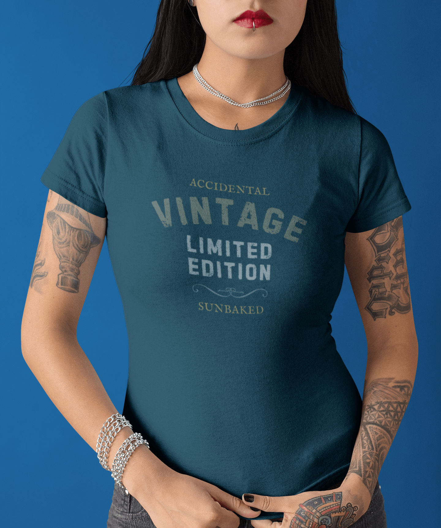 Accidental Vintage Limited Edition Satirical T-Shirt Premium Sunbaked Distressed Graphic Tee - Guilty Kick Apparel
