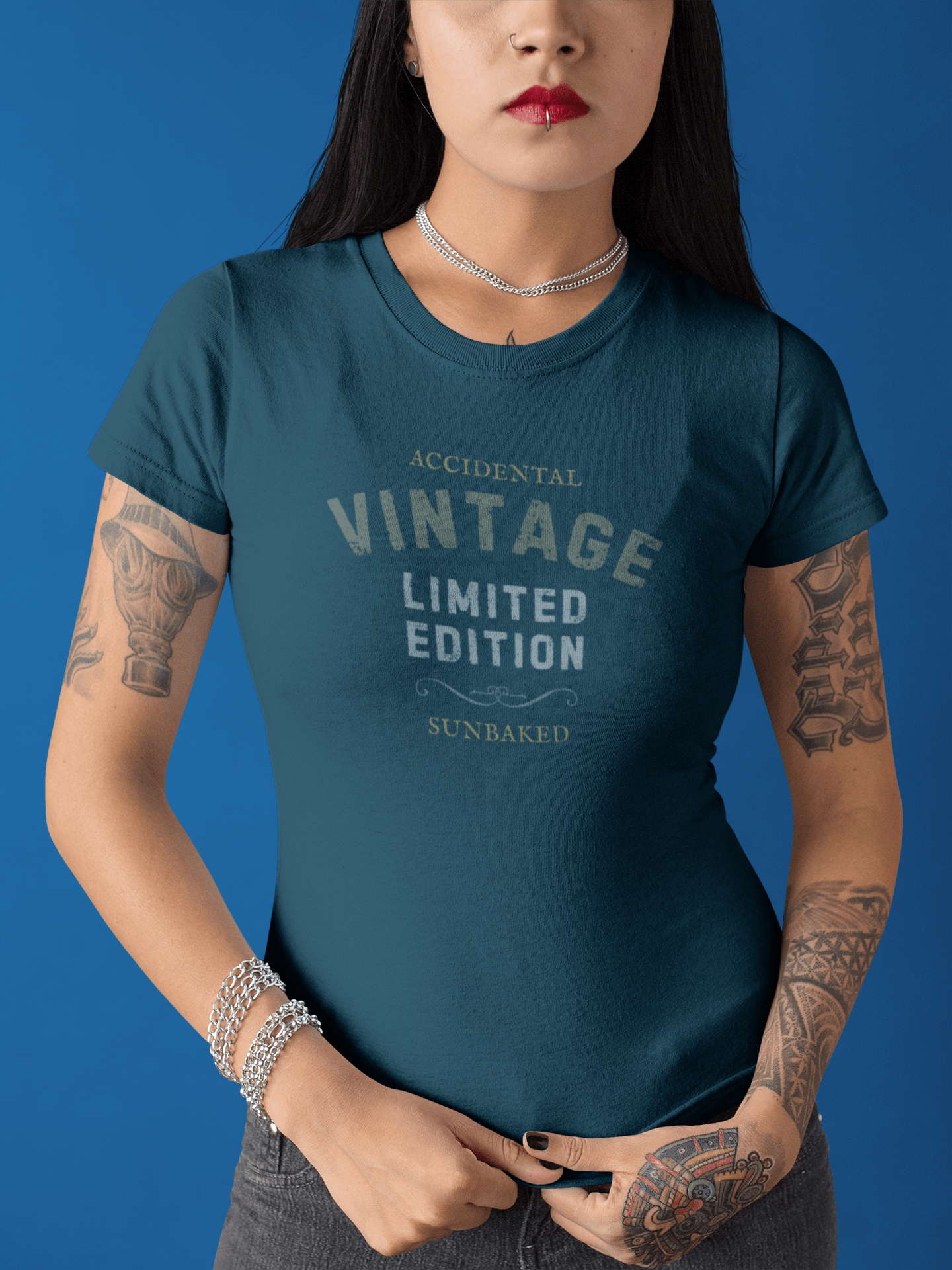 Accidental Vintage Limited Edition Satirical T-Shirt Premium Sunbaked Distressed Graphic Tee - Guilty Kick Apparel