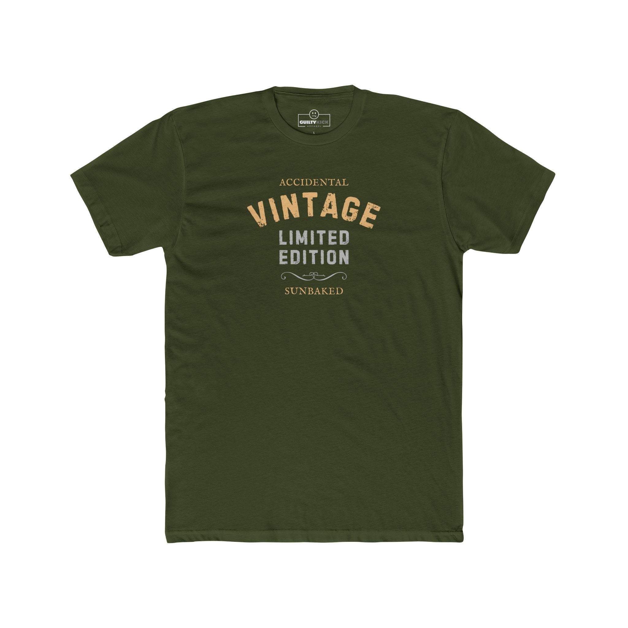 Accidental Vintage Limited Edition Satirical T-Shirt Premium Sunbaked Distressed Graphic Tee - Guilty Kick Apparel