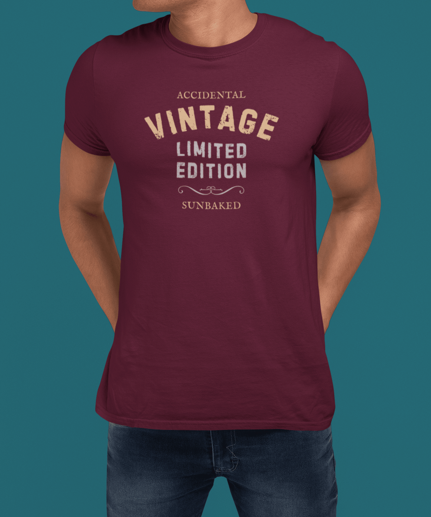 Accidental Vintage Limited Edition Satirical T-Shirt Premium Sunbaked Distressed Graphic Tee - Guilty Kick Apparel
