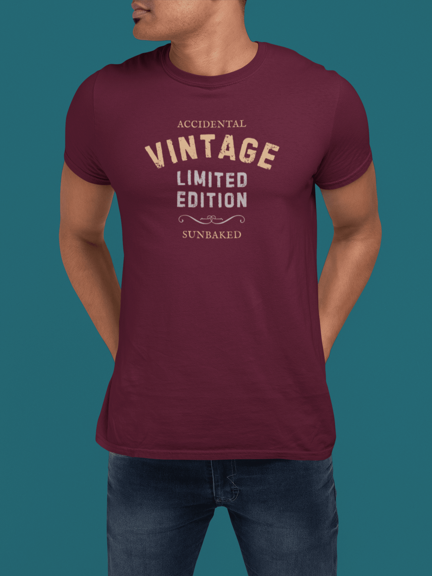 Accidental Vintage Limited Edition Satirical T-Shirt Premium Sunbaked Distressed Graphic Tee - Guilty Kick Apparel