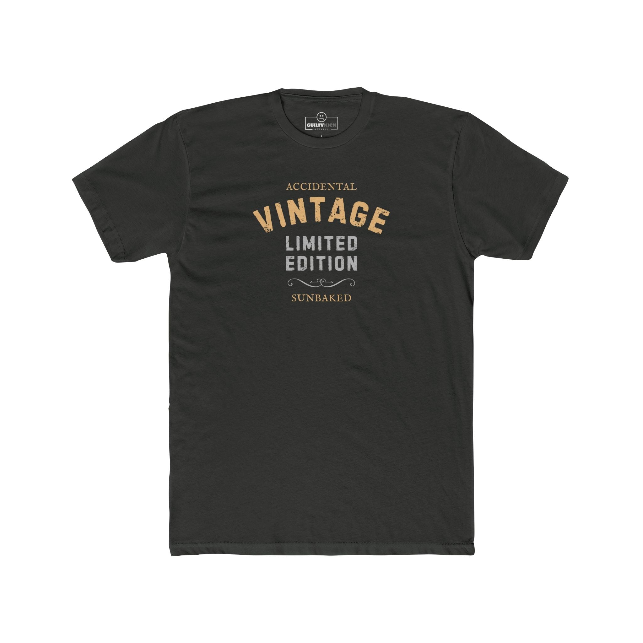 Accidental Vintage Limited Edition Satirical T-Shirt Premium Sunbaked Distressed Graphic Tee - Guilty Kick Apparel