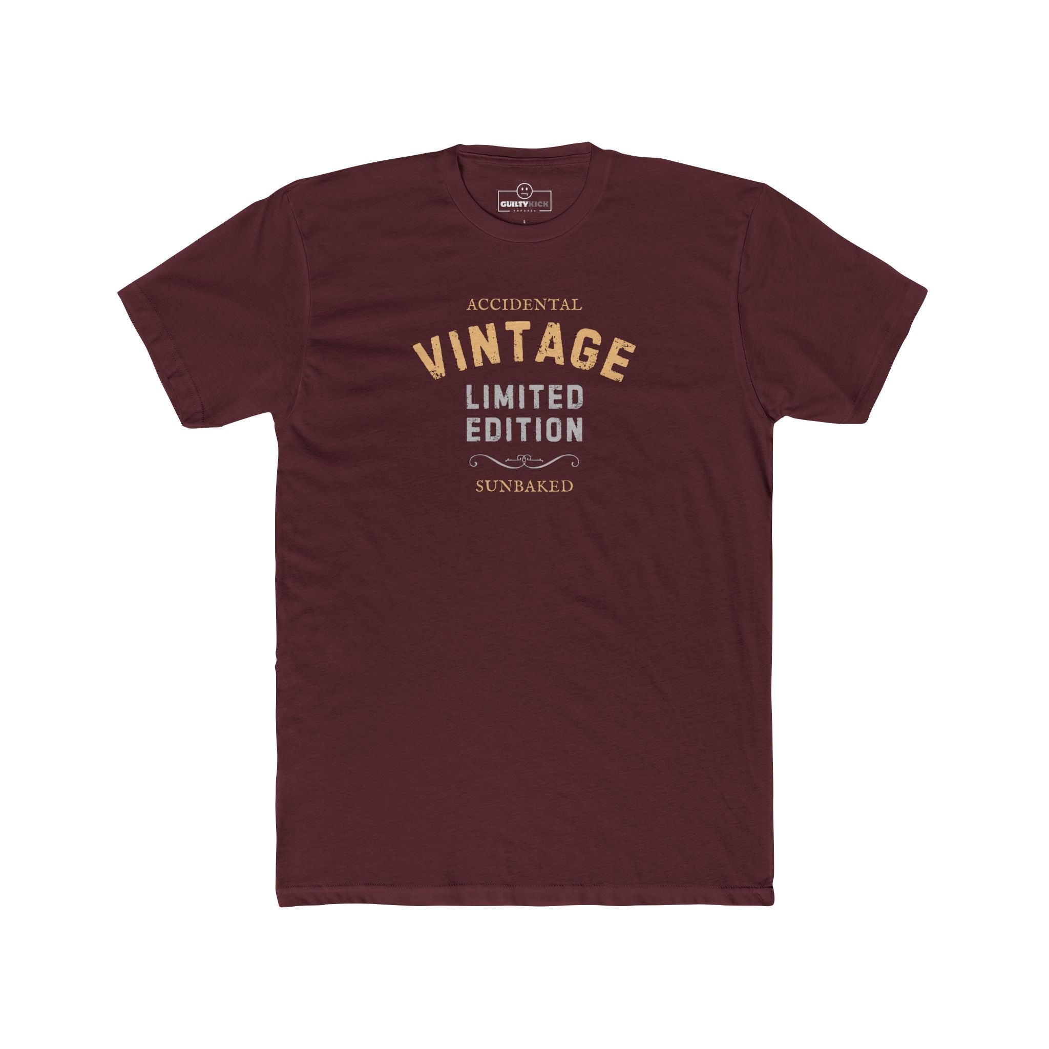 Accidental Vintage Limited Edition Satirical T-Shirt Premium Sunbaked Distressed Graphic Tee - Guilty Kick Apparel
