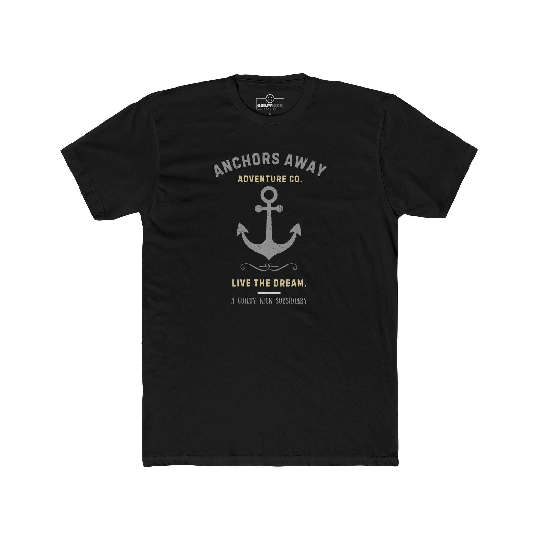 Anchors Away Adventure Co. "Live the Dream" Vintage T-Shirt, The Brand New Vintage Sunbaked Collection - Guilty Kick Apparel