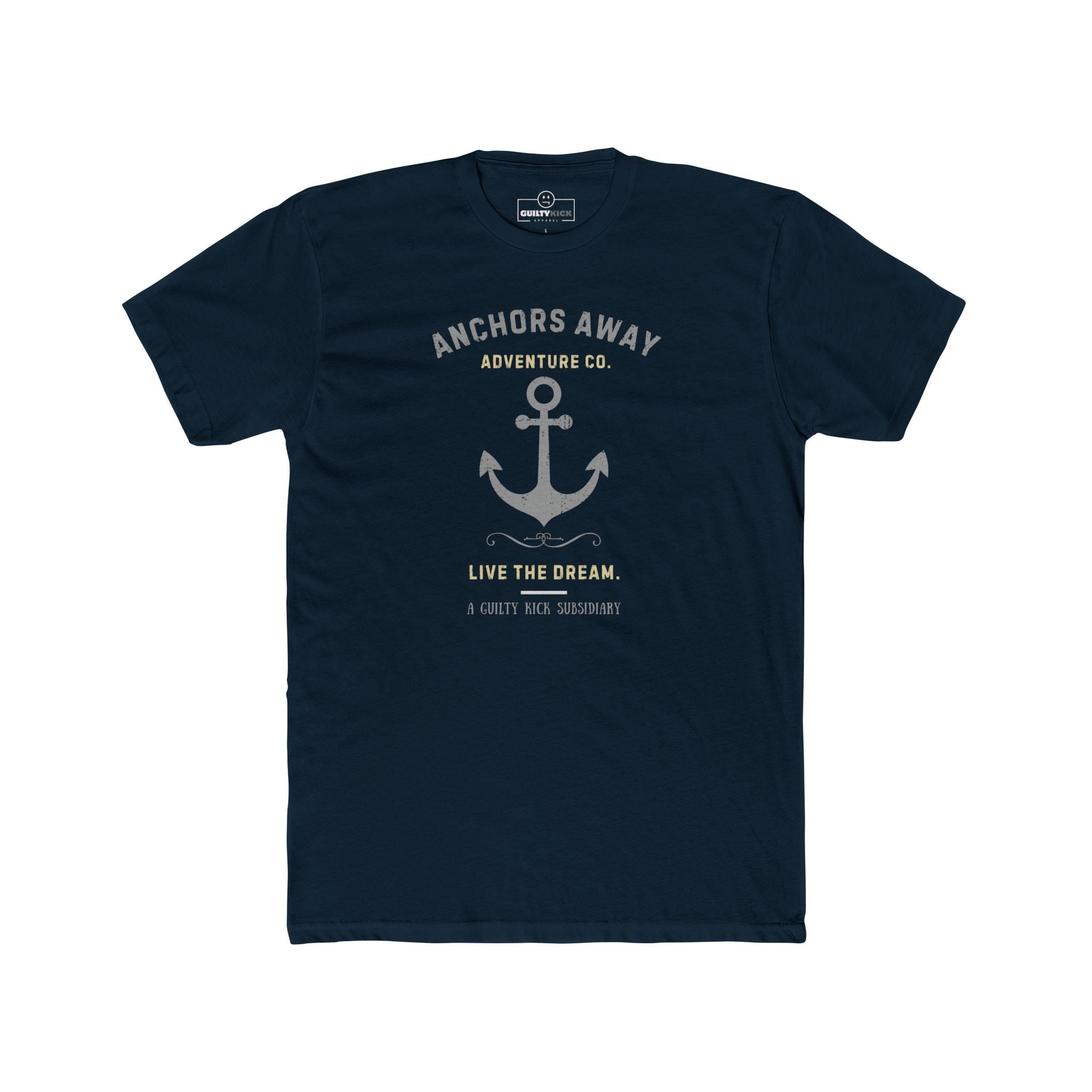Anchors Away Adventure Co. "Live the Dream" Vintage T-Shirt, The Brand New Vintage Sunbaked Collection - Guilty Kick Apparel